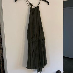Green halter romper